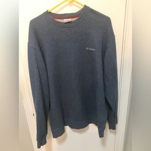 Light Blue Heathered Columbia Crewneck Sweater Size L
